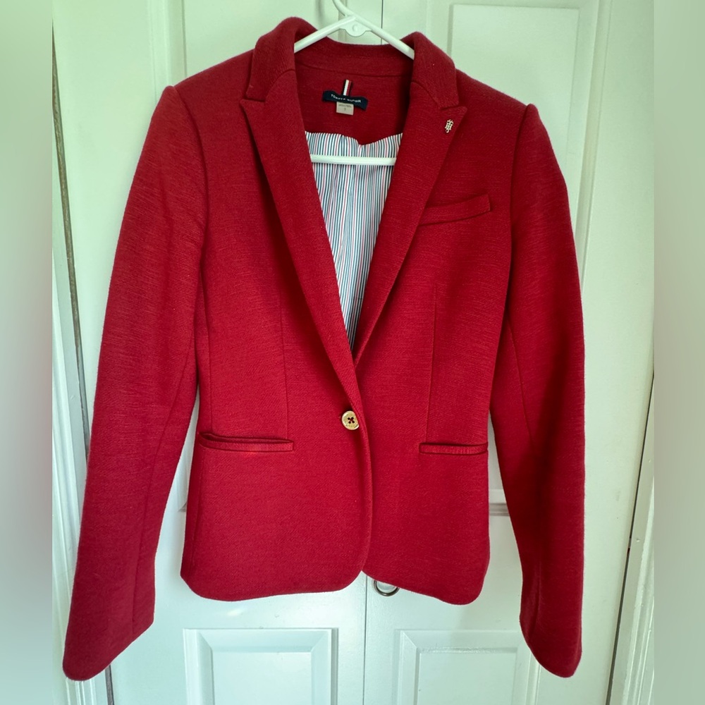Heavyweight red blazer women’s 2